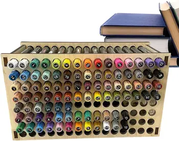 Кисточка для рисования | Деревянная подставка для цветных карандашей | Съемный органайзер на столе, подставка для ручек, цветных кистей